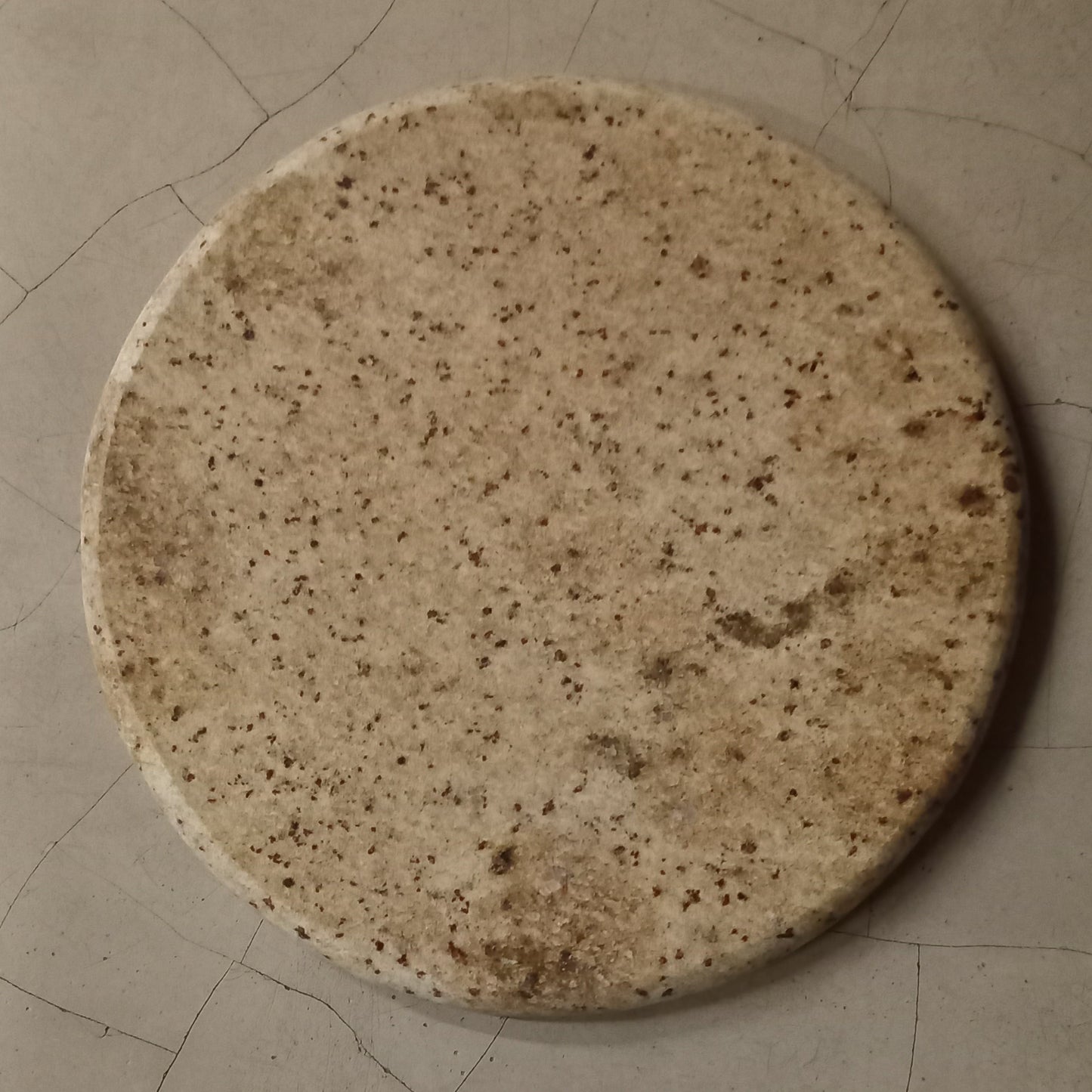 Granite Round Decorative Tray - Light Brown