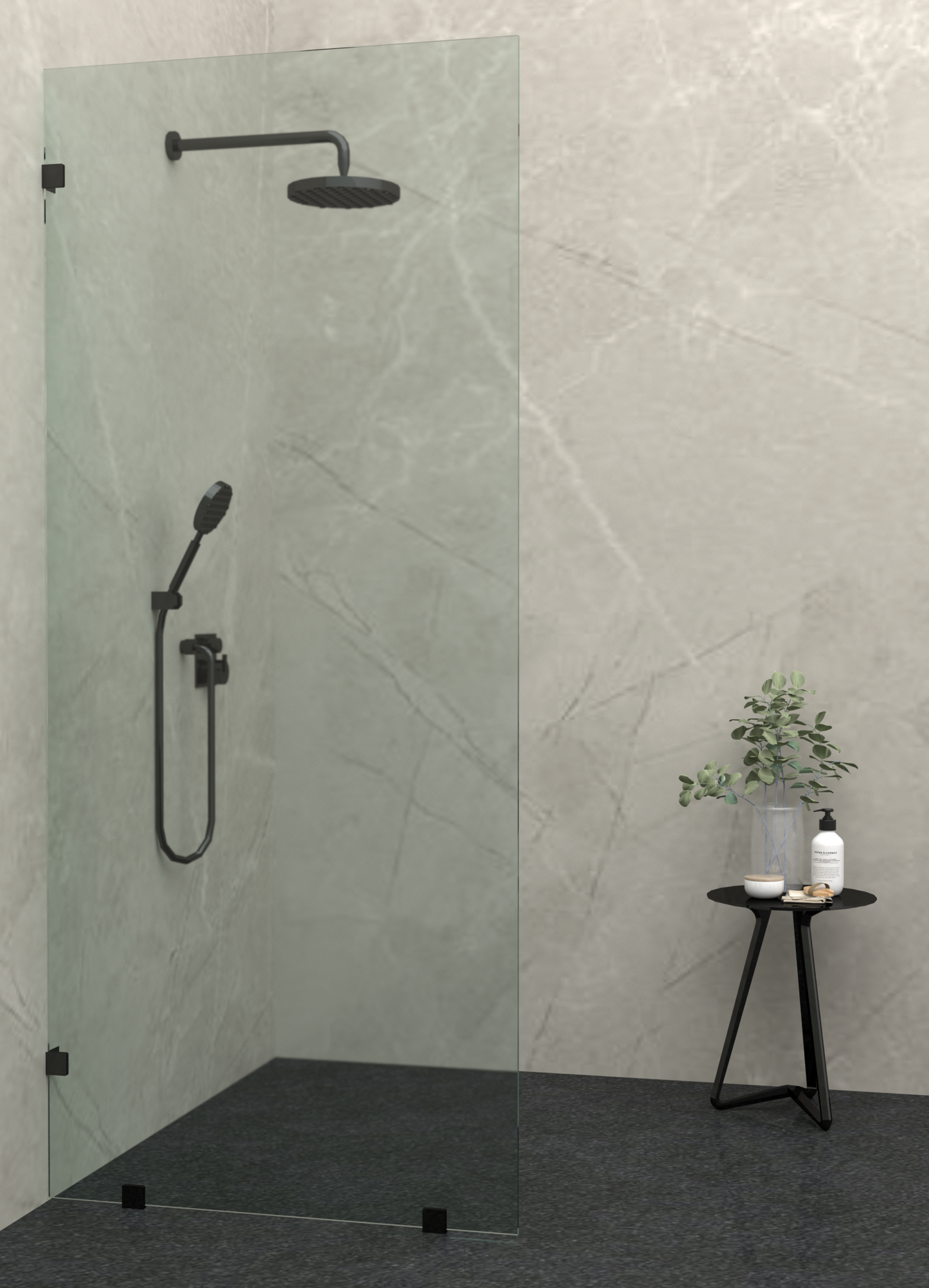 Noir Edge Shower Screen