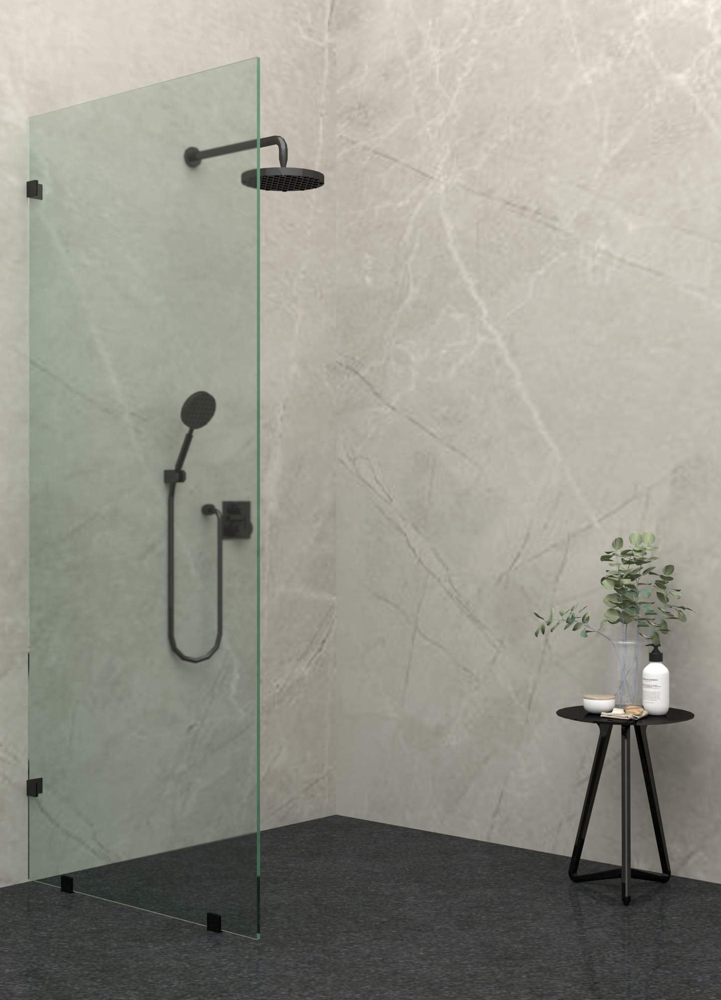 Noir Edge Shower Screen