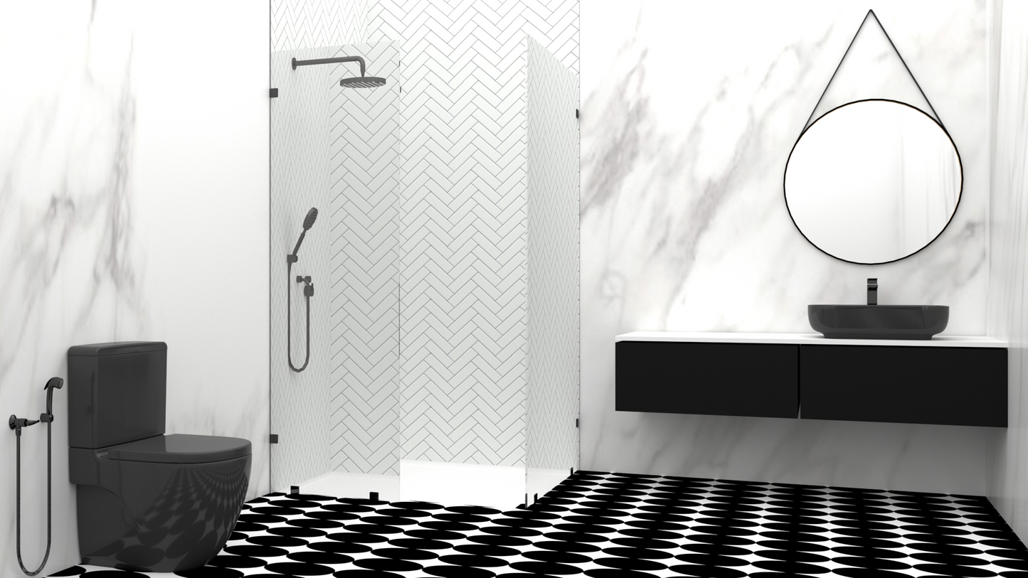 Noir Double Edge Shower Screen