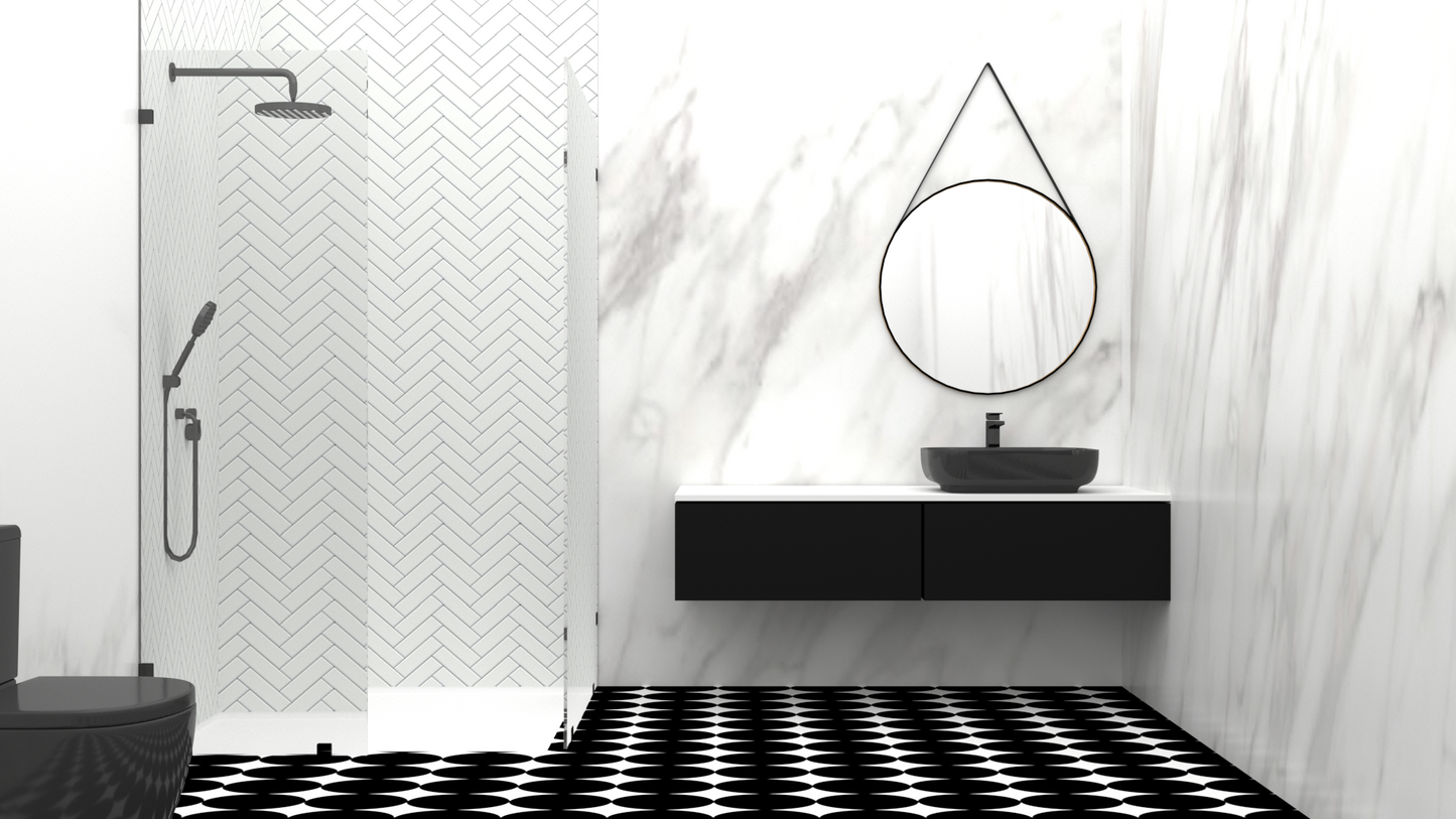 Noir Double Edge Shower Screen