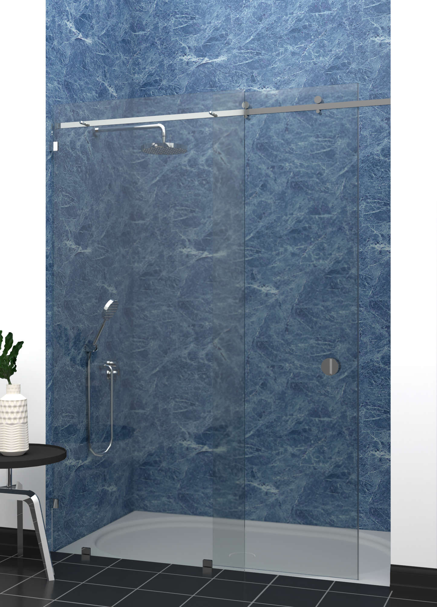 Aura Slide Frameless Shower Enclosure
