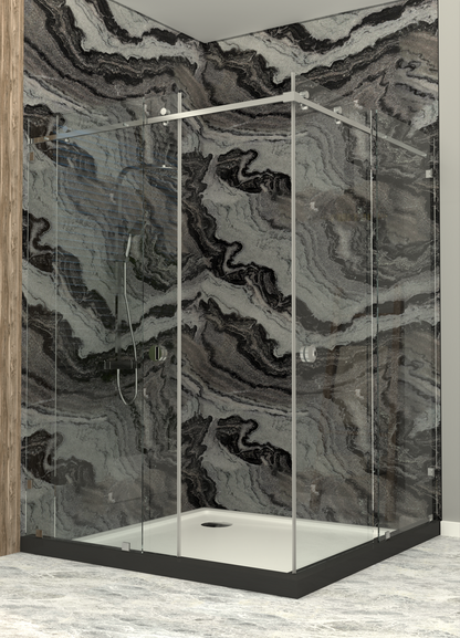Aura Double Slide Frameless Shower Cubicle