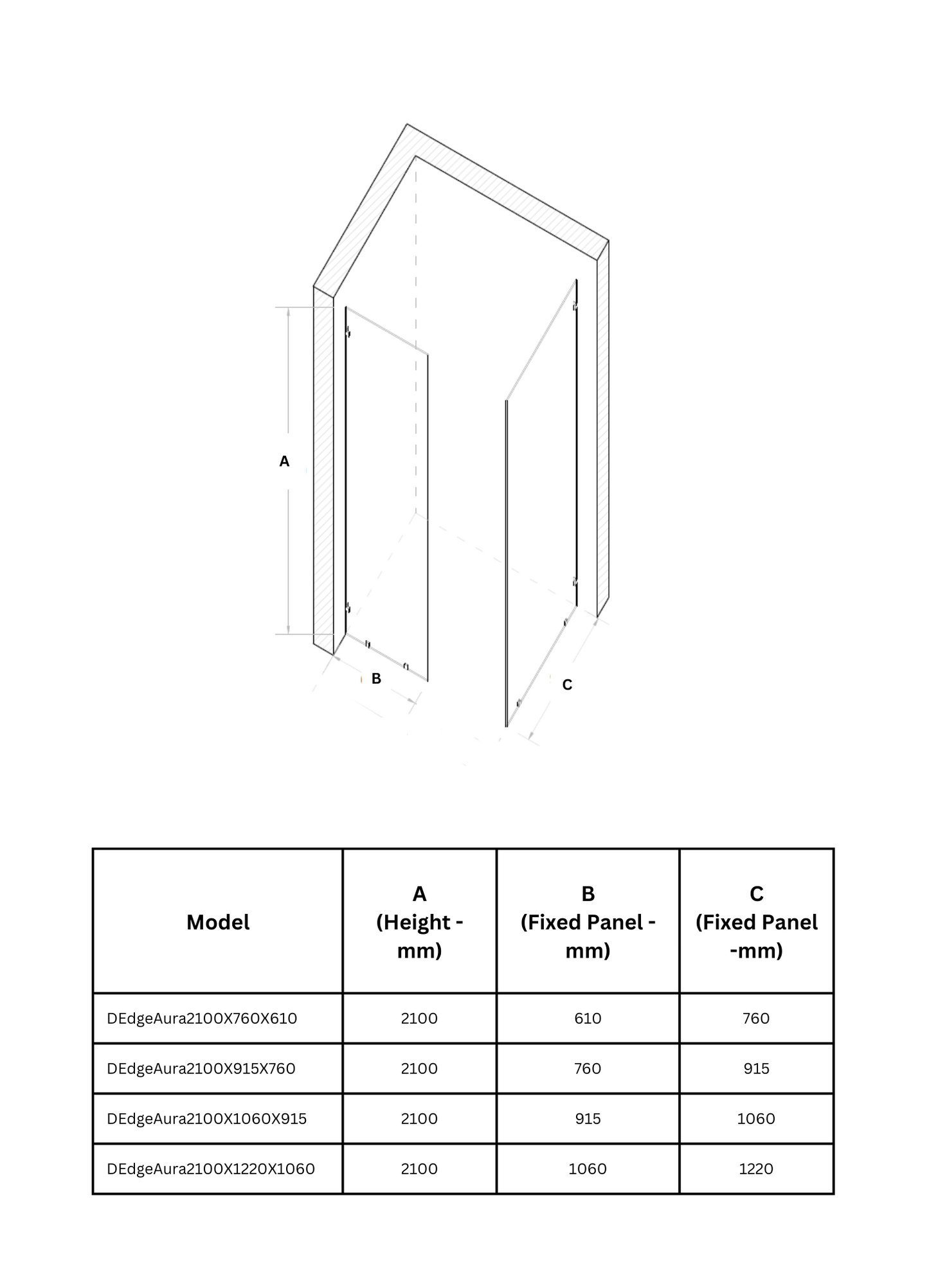 Aura Double Edge Shower Screen