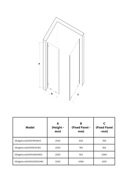 Noir Double Edge Shower Screen