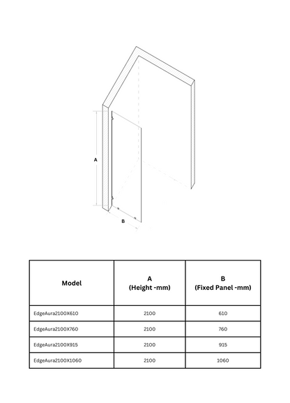 Noir Edge Shower Screen