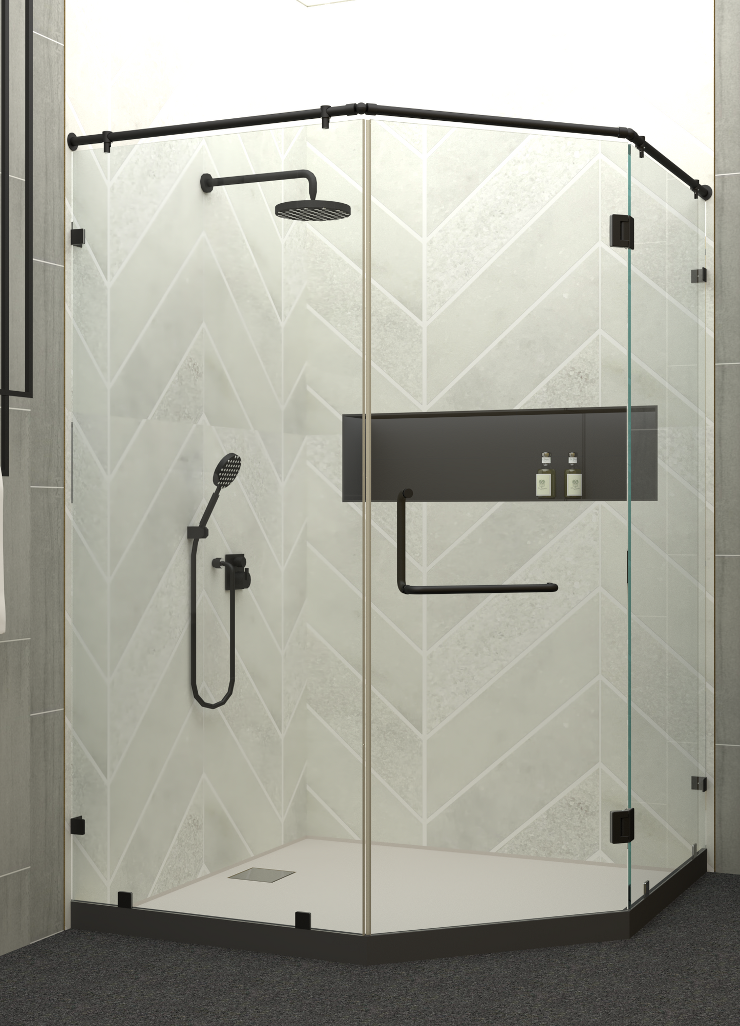 Noir Neo Frameless Shower Cubicle