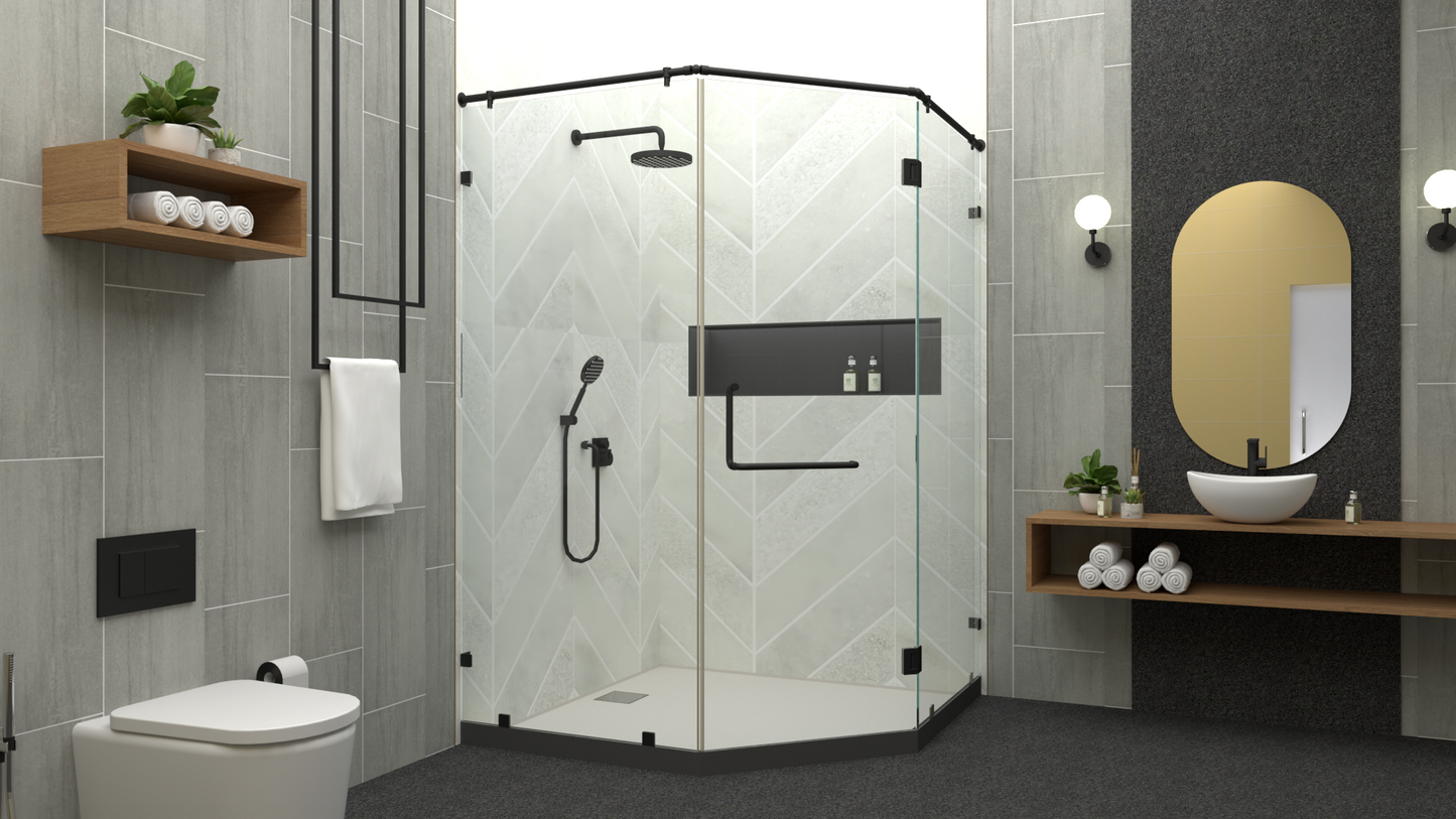 Noir Neo Frameless Shower Cubicle